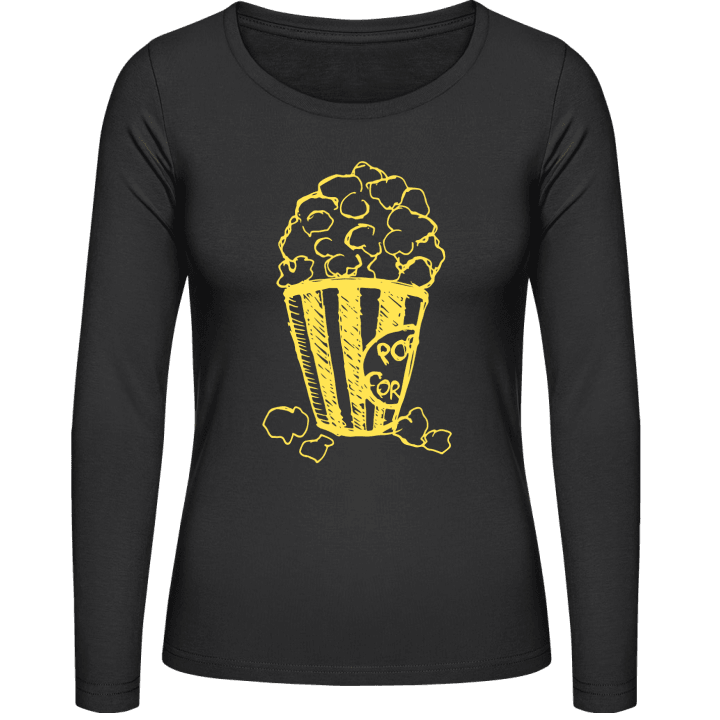 Cinema Popcorn Vrouwen Lange Mouw Shirt contain pic
