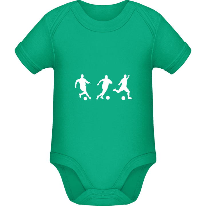 Soccer Players Silhouette Baby Romper contain pic