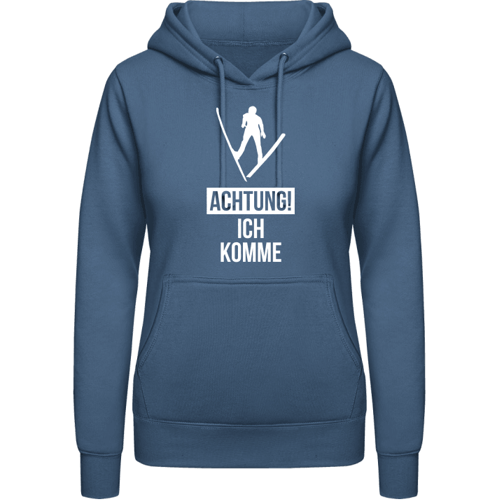 Achtung ich komme Skisprung Women Hoodie contain pic