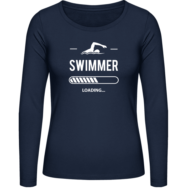 Swimmer Loading Kvinnor långärmad skjorta contain pic