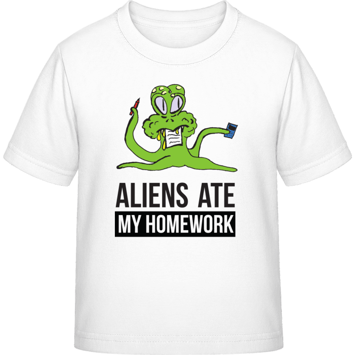 Aliens Ate My Homework T-skjorte for barn contain pic