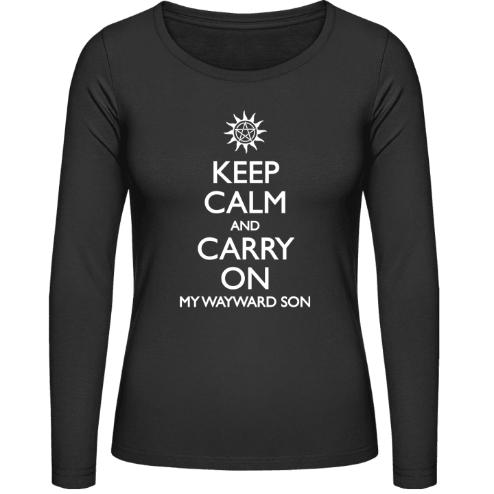 Keep Calm and Carry on My Wayward Son Vrouwen Lange Mouw Shirt contain pic