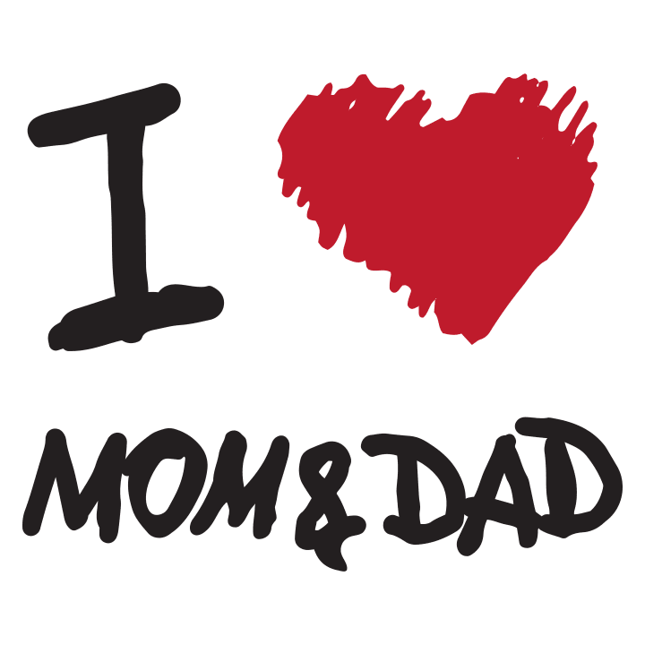 I Love Mom And Dad T-shirt för bebisar 0 image