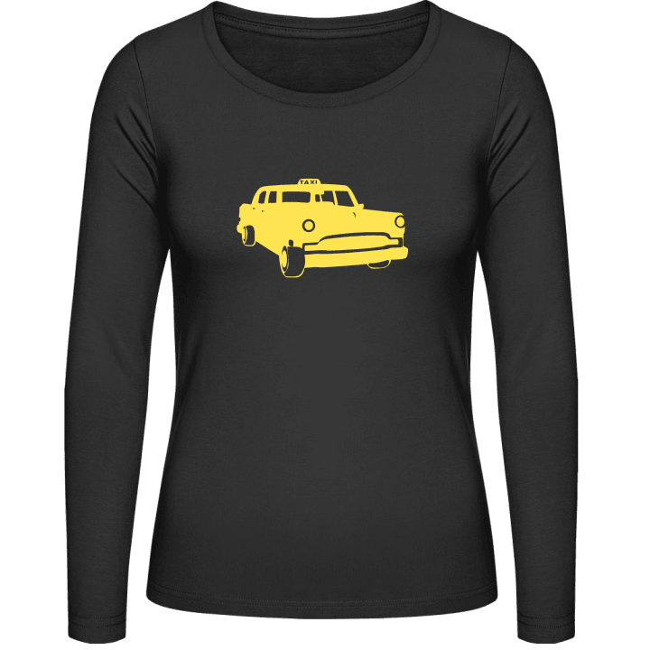 Taxi Cab Illustration Langermet skjorte for kvinner contain pic