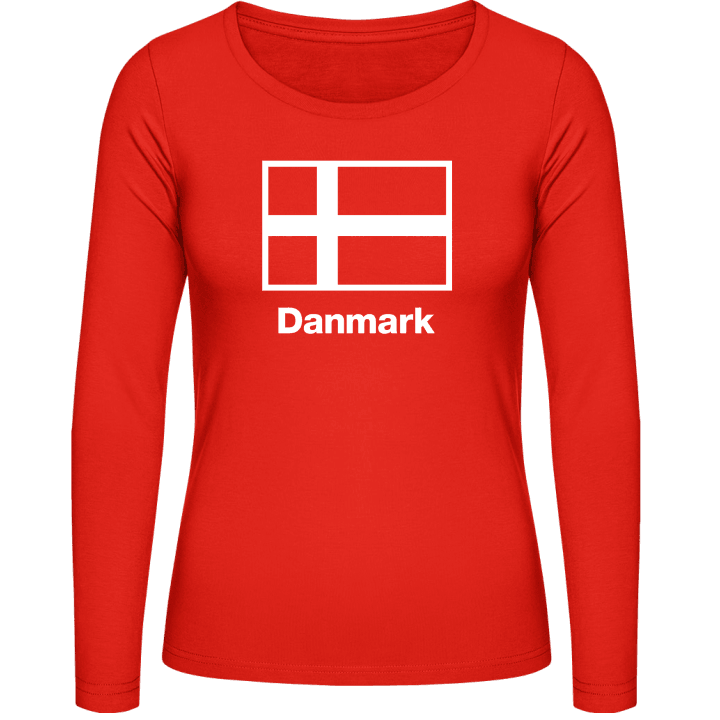 Danmark Flag Vrouwen Lange Mouw Shirt contain pic