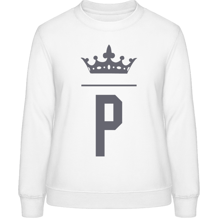 P Initial Name Sweatshirt för kvinnor 0 image