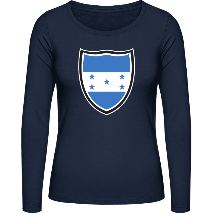 Honduras Flag Shield T-shirt à manches longues pour femmes contain pic