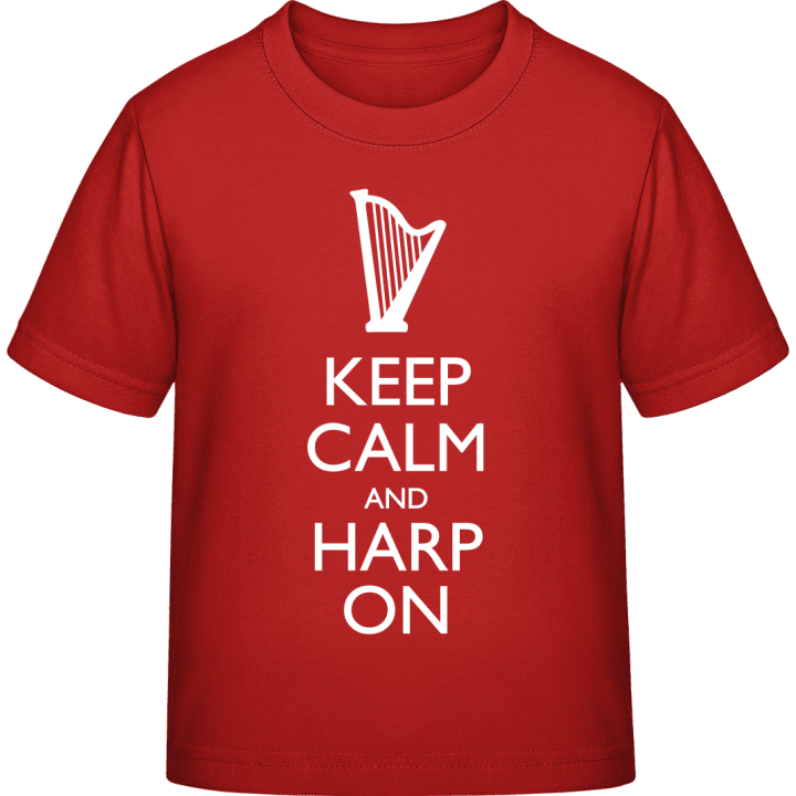 Keep Calm And Harp On Maglietta per bambini contain pic