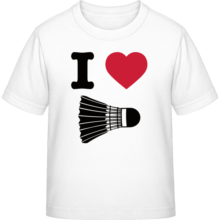 I Heart Badminton T-shirt för barn contain pic