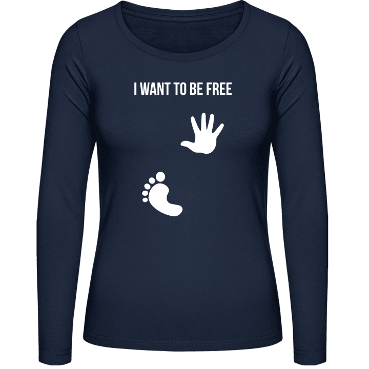 I Want To Be Free Baby On Board Vrouwen Lange Mouw Shirt 0 image