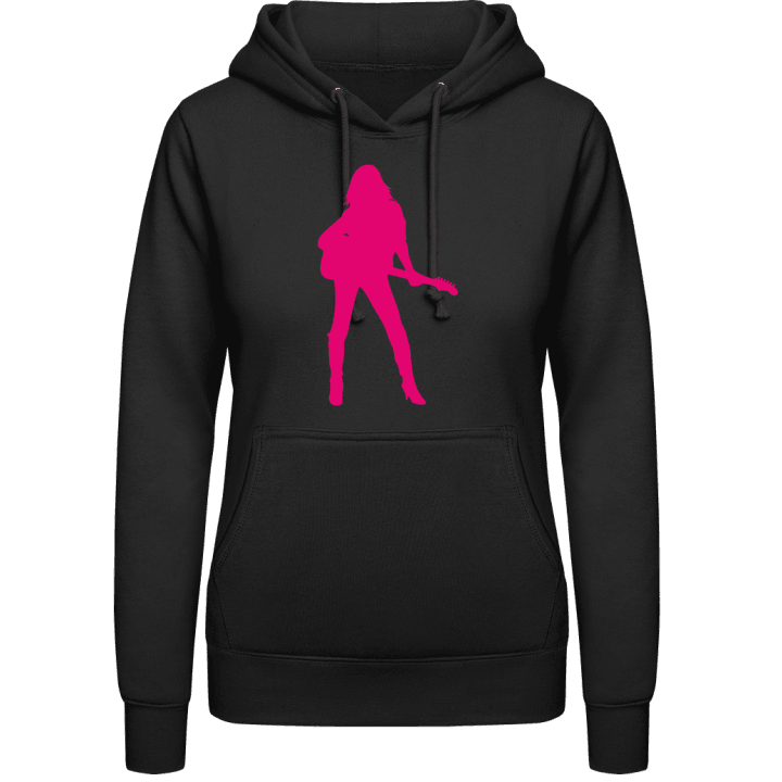 Hot Female Guitarist Vrouwen Hoodie contain pic