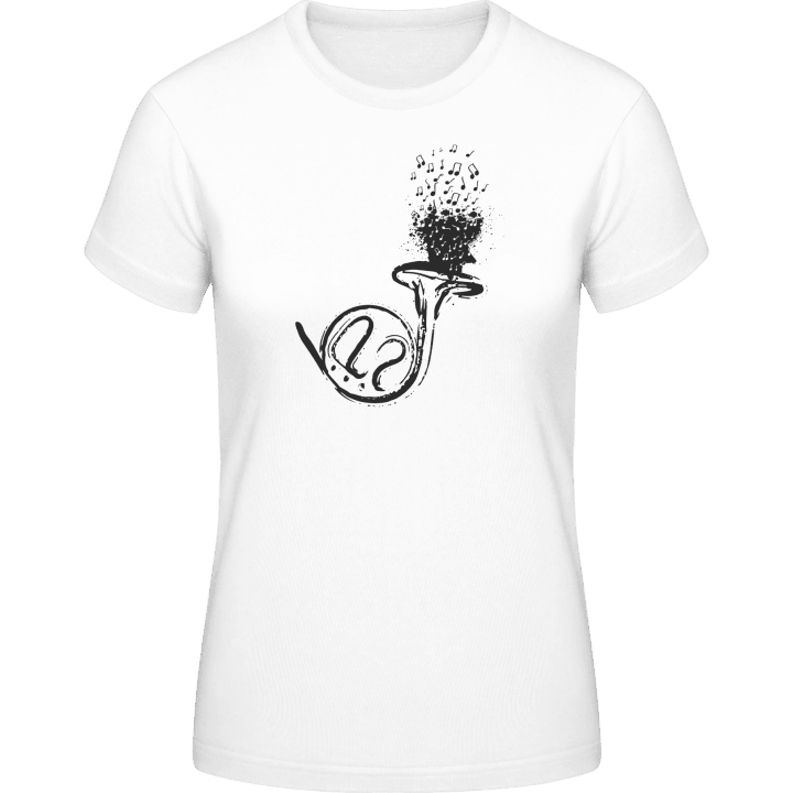 French Horn Illustration T-shirt för kvinnor contain pic