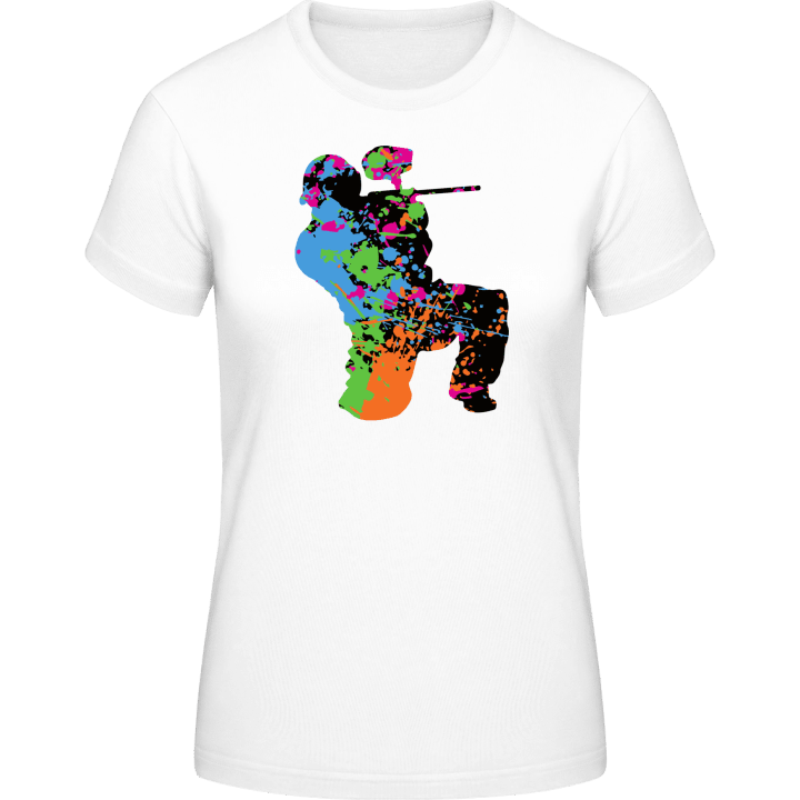 Paintballer Color Splash Frauen T-Shirt contain pic