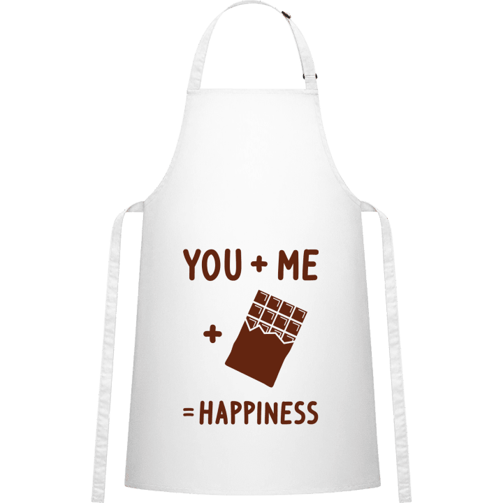 You + Me + Chocolat= Happiness Delantal de cocina contain pic