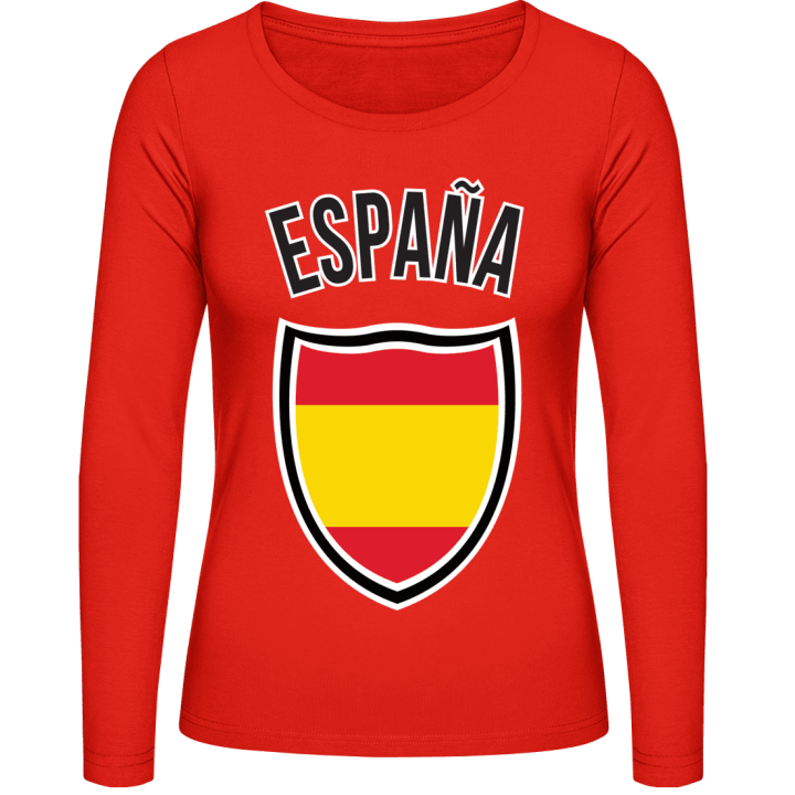 Espana Flag Shield Frauen Langarmshirt contain pic
