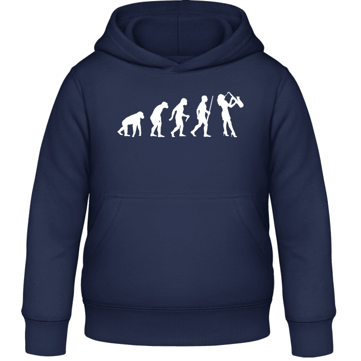 Female Saxophon Player Evolution Kids Hoodie contain pic