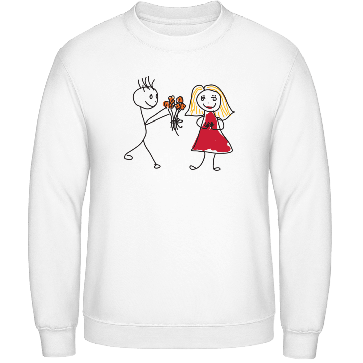 Couple in Love with Flowers Comic Sweatshirt contain pic