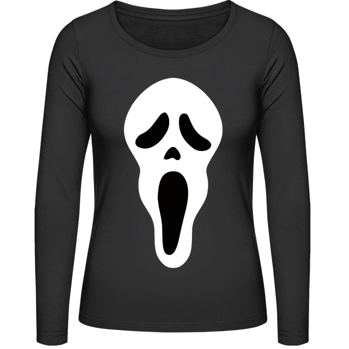 Halloween Scary Mask Langermet skjorte for kvinner contain pic