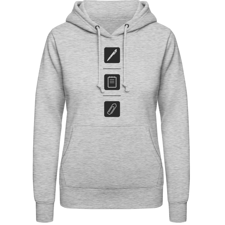 Pen Notebook Paper Clip Vrouwen Hoodie contain pic