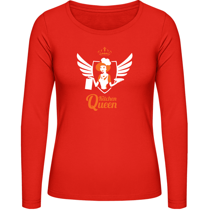 Kitchen Queen Winged Langermet skjorte for kvinner contain pic