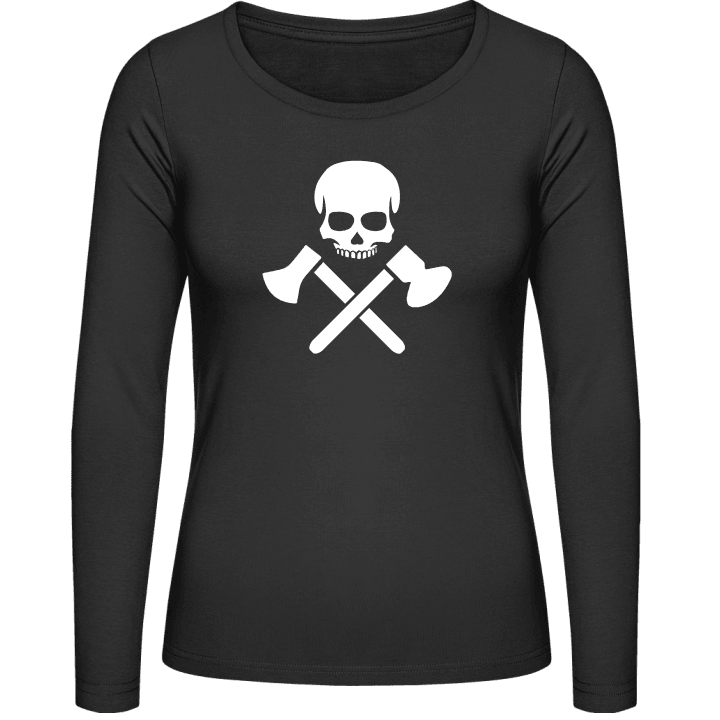 Skull And Tools Langermet skjorte for kvinner contain pic