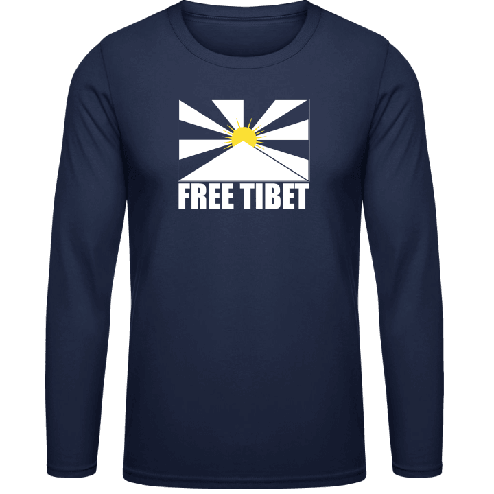 Free Tibet Flagge Langarmshirt contain pic