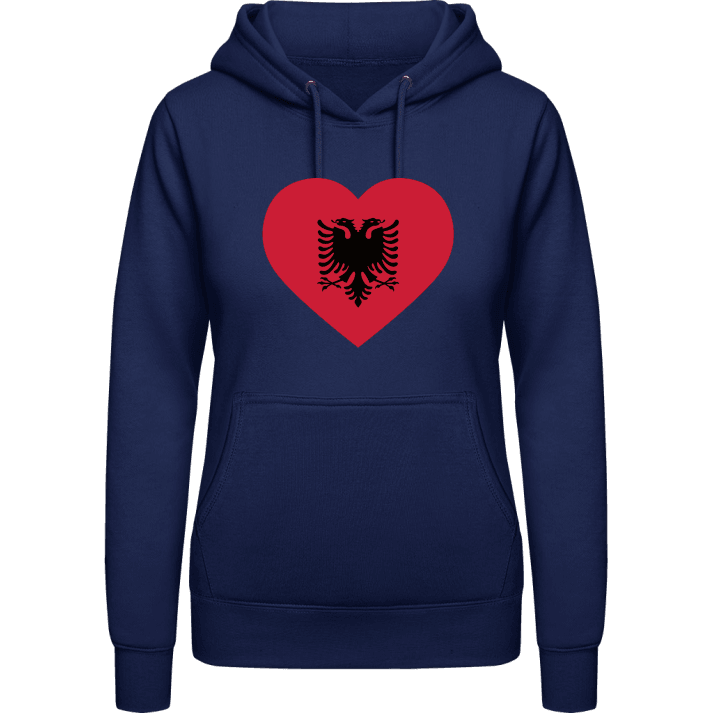 Albanian Heart Flag Hoodie för kvinnor contain pic