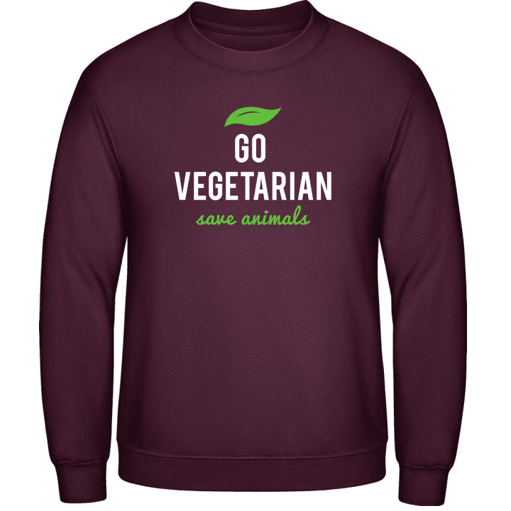 Go Vegetarian Save Animals Felpa contain pic