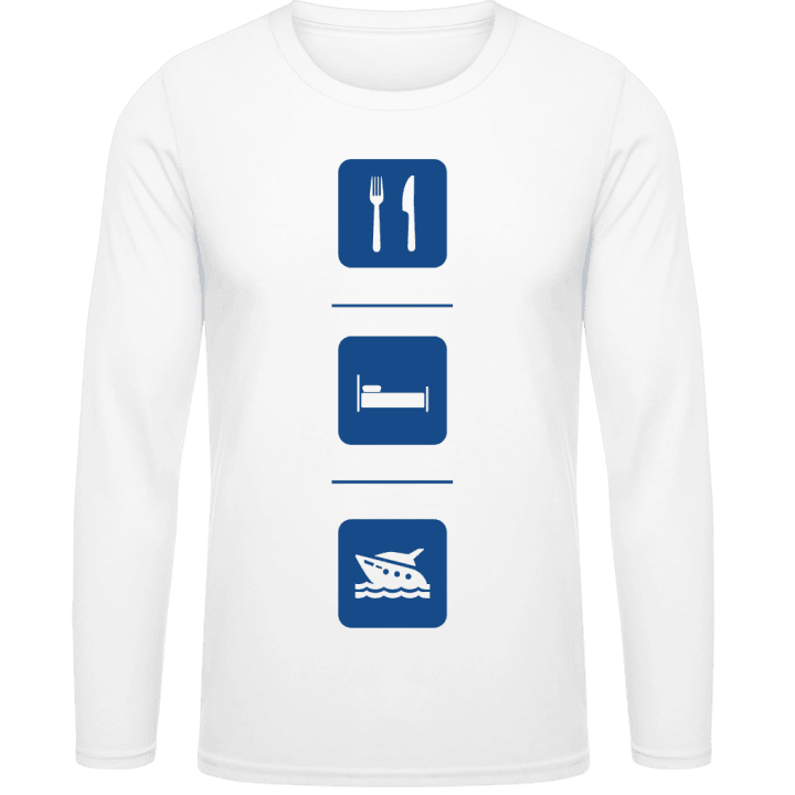 Eat Sleep Ship T-shirt à manches longues contain pic