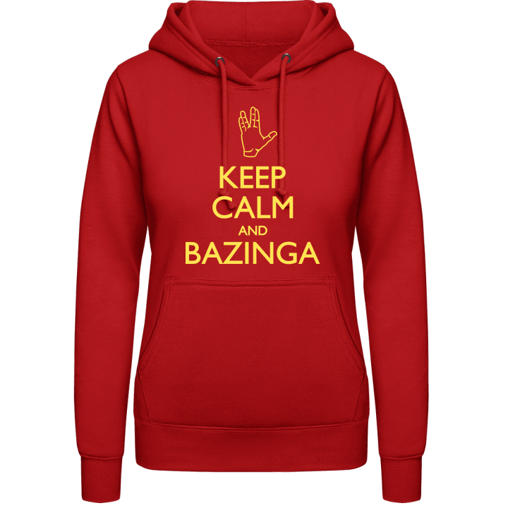 Keep Calm Bazinga Hand Hettegenser for kvinner 0 image