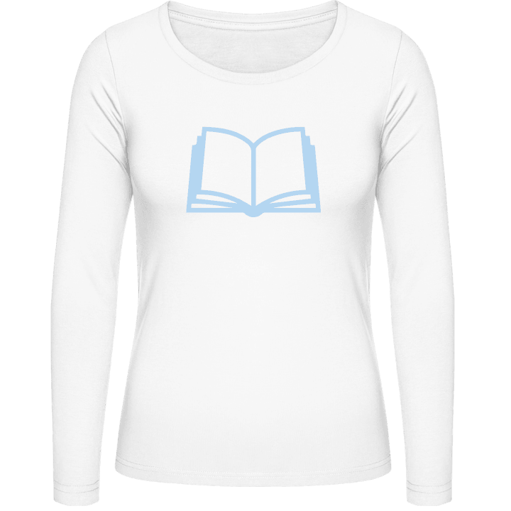 Open Book Icon T-shirt à manches longues pour femmes contain pic
