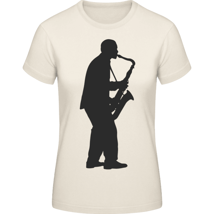 Saxophonist Silhouette Frauen T-Shirt contain pic