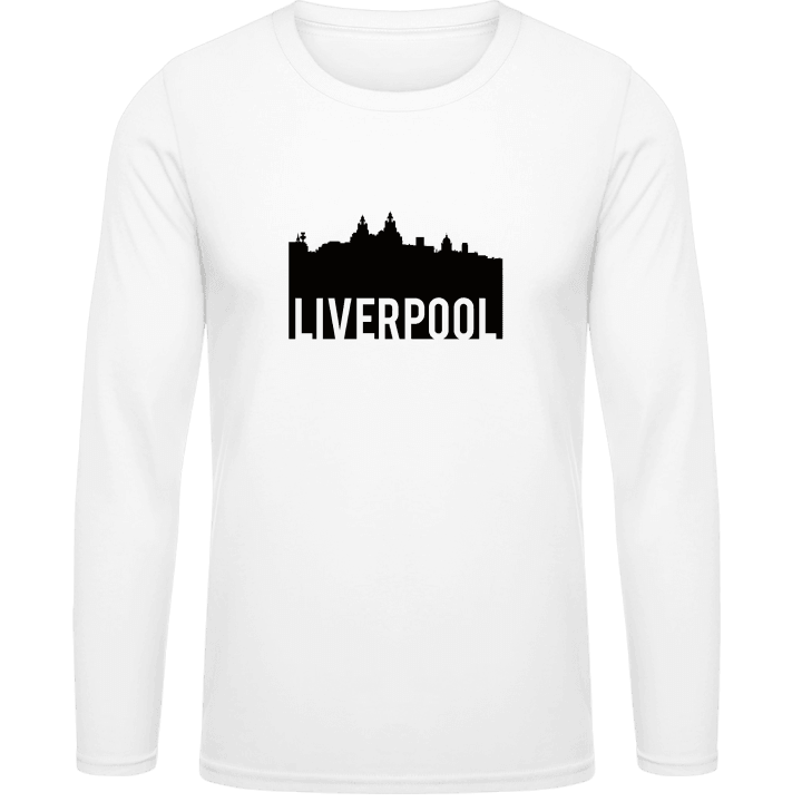 Liverpool City Skyline Langermet skjorte contain pic