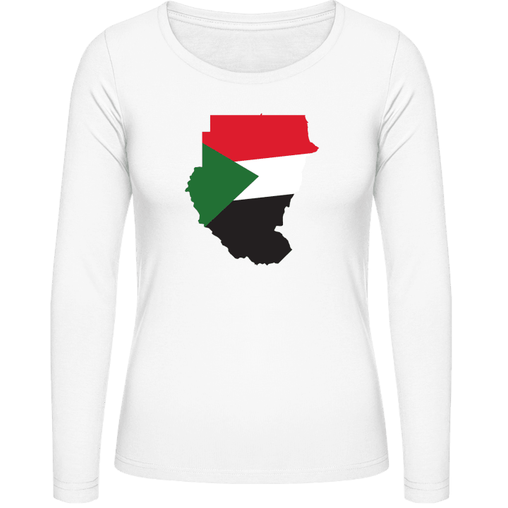 Sudan Map Langermet skjorte for kvinner contain pic