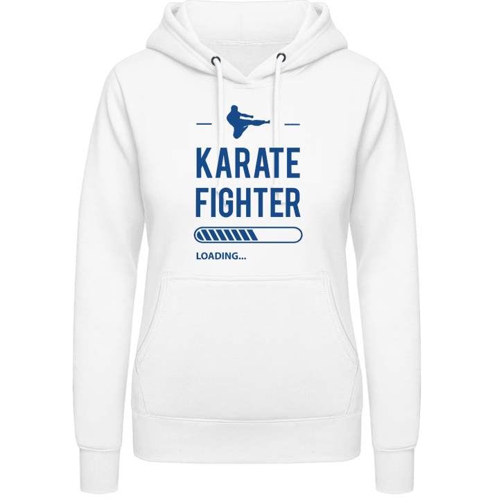 Karate Fighter Loading Hoodie för kvinnor contain pic