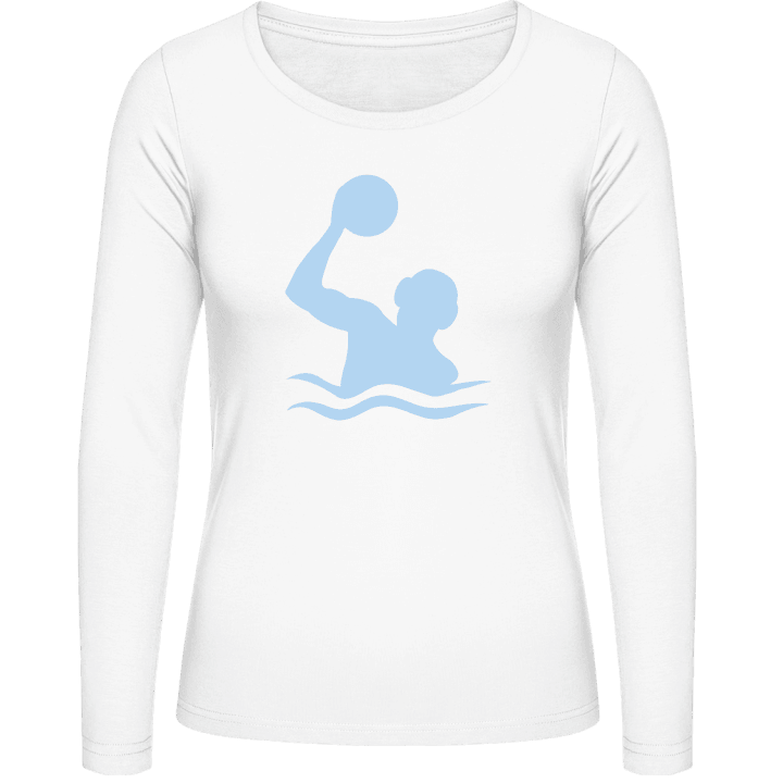 Water Polo Silhouette Langermet skjorte for kvinner contain pic