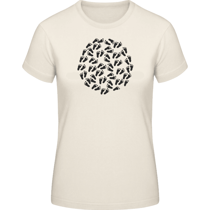 Footprints Silhouette Camiseta de mujer contain pic