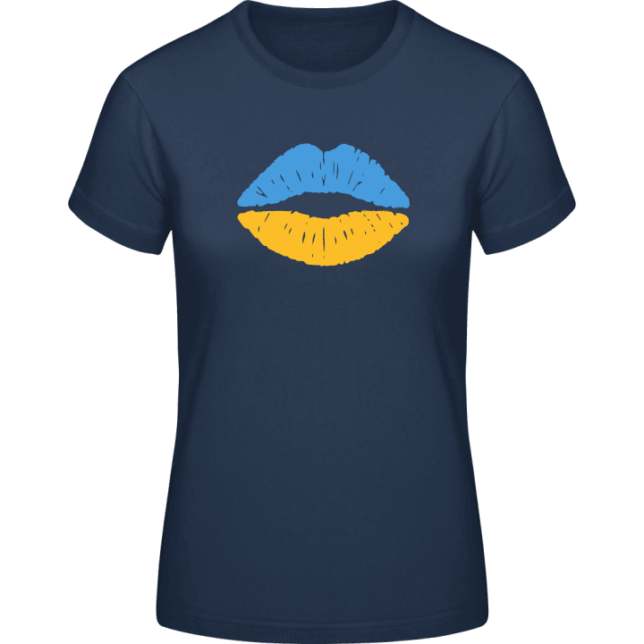 Ukraine Kiss Flag T-shirt för kvinnor 0 image