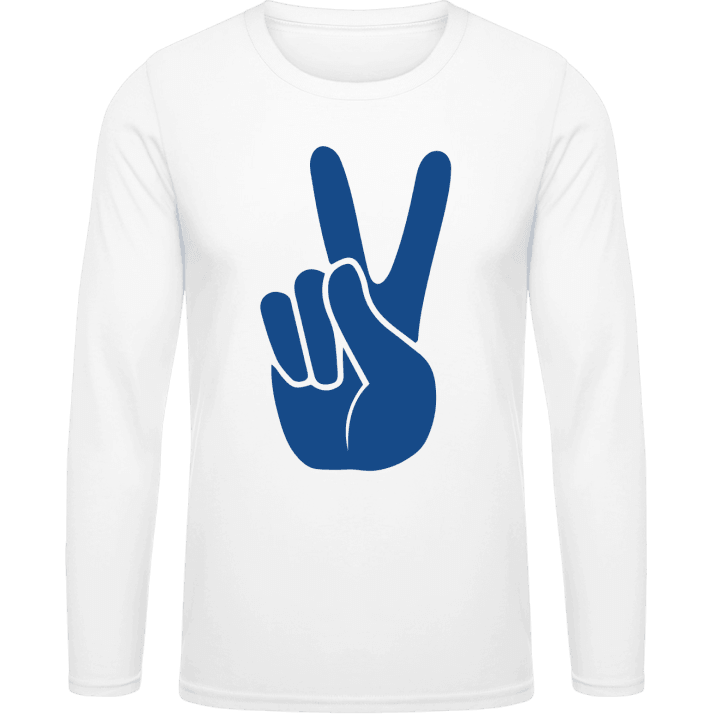 Victory Peace Hand Sign T-shirt à manches longues contain pic