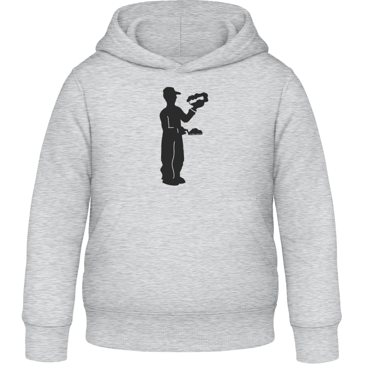 Bricklayer Silhouette Kids Hoodie contain pic