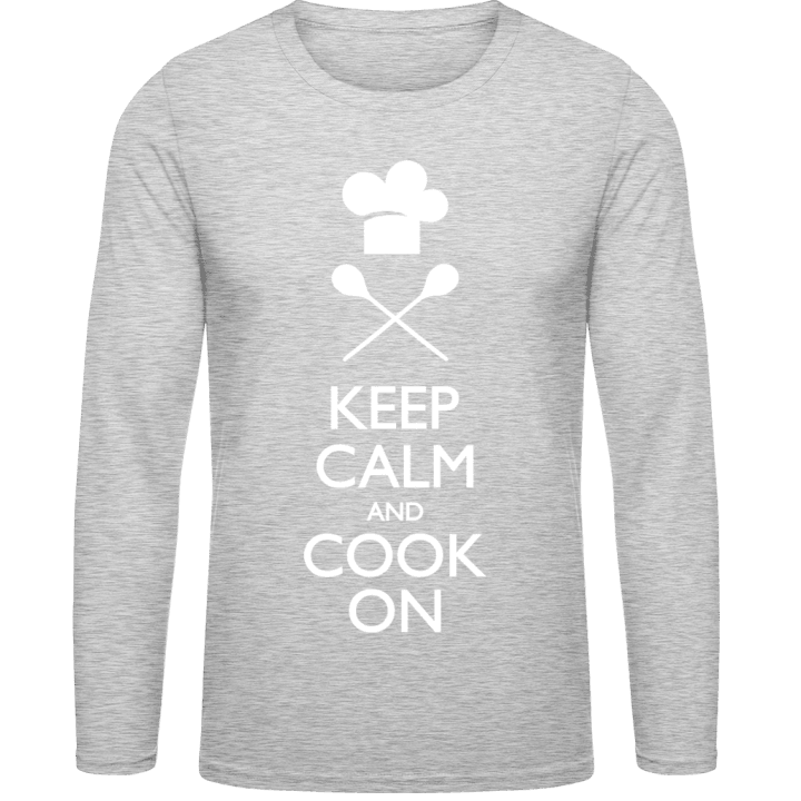 Keep Calm Cook on Långärmad skjorta contain pic