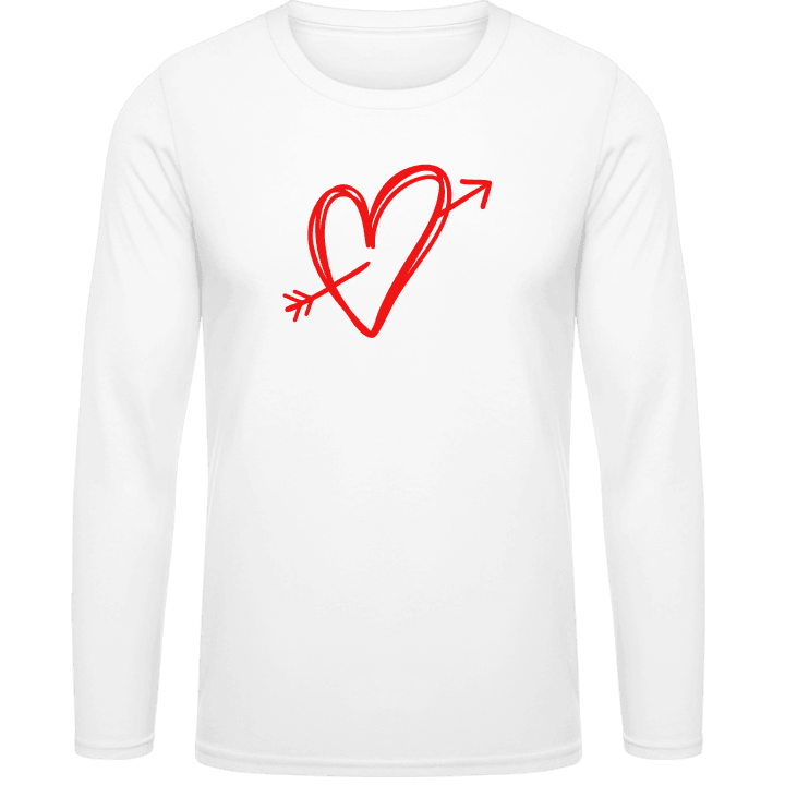 Heart With Arrow T-shirt à manches longues contain pic