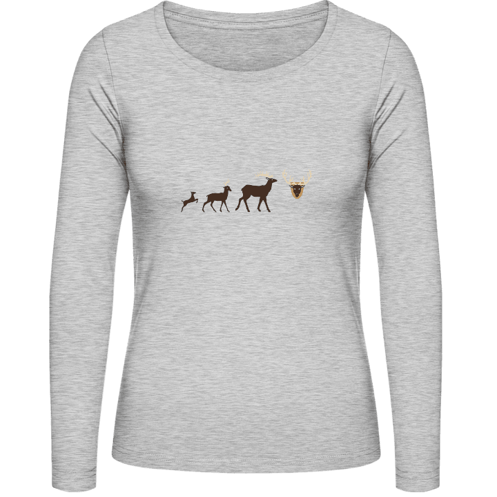 Evolution Deer To Antlers Frauen Langarmshirt 0 image