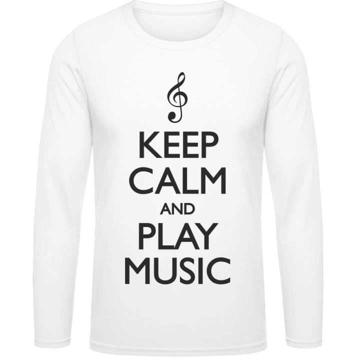 Keep Calm and Play Music Langermet skjorte contain pic