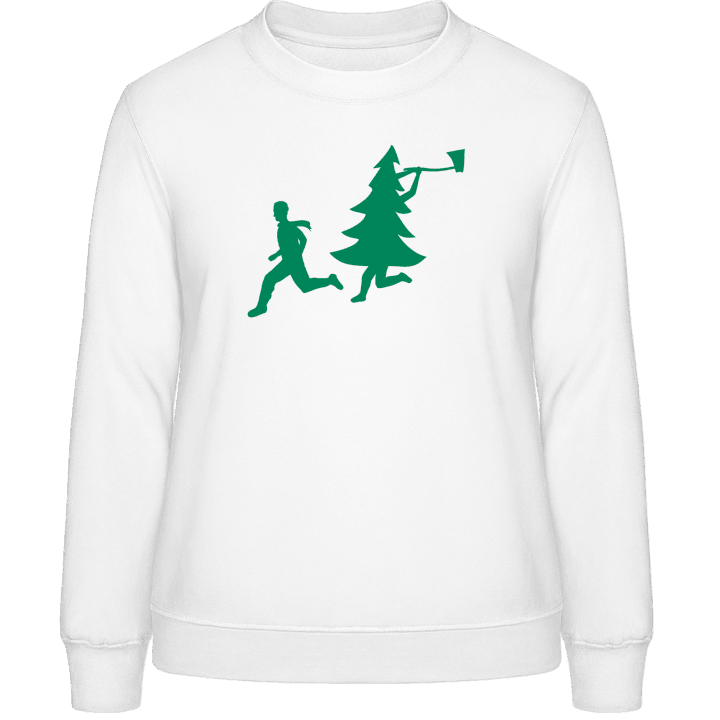 Christmas Tree Attacks Man With Ax Frauen Sweatshirt 0 image