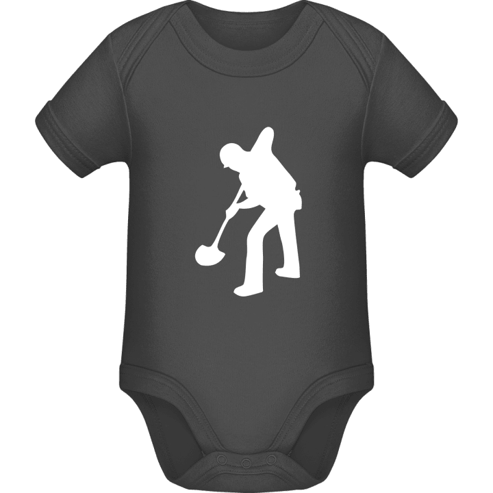 Worker Shoveling Baby Romper contain pic