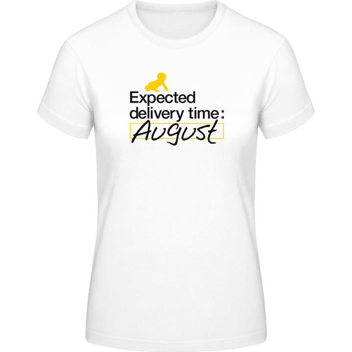 Expected Delivery Time: August T-shirt för kvinnor 0 image
