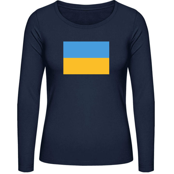 Ukraine Flag Langermet skjorte for kvinner contain pic