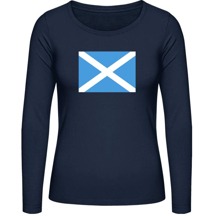 Scotland Flag Langermet skjorte for kvinner contain pic