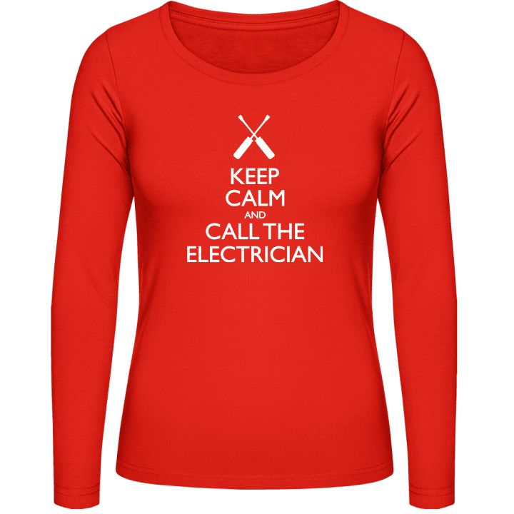 Keep Calm And Call The Electrician Kvinnor långärmad skjorta contain pic